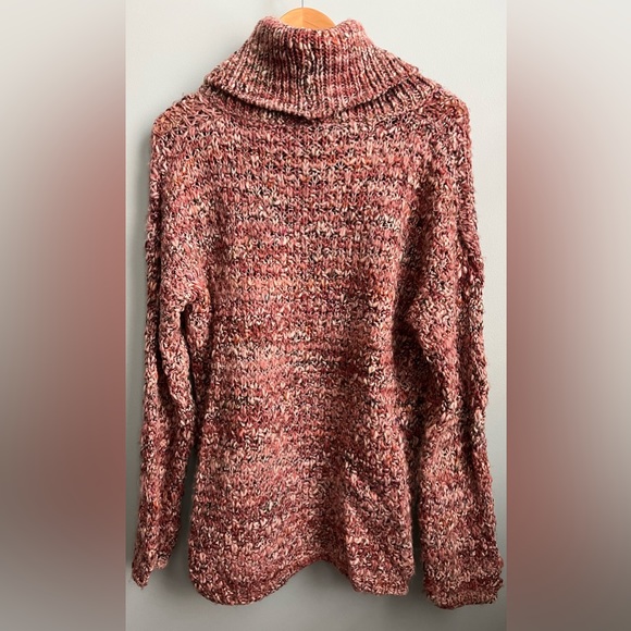 Elsamanda Made In Italy Chunky Knit Relaxed Turtleneck Sweater Size M - Picture 3 of 5